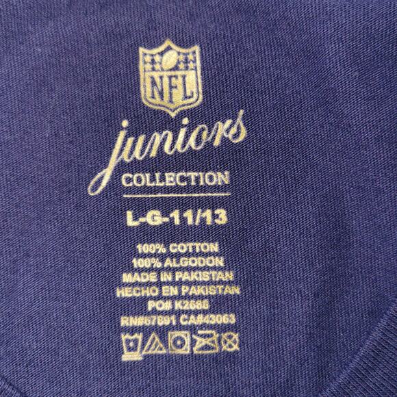 NFL Juniors Seahawks blue shirt 100% cotton size L - Picture 3 of 5
